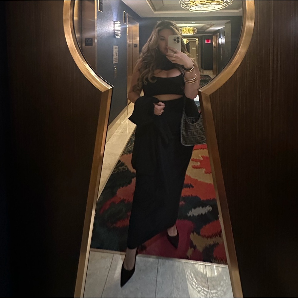 Black Good American Cutout Maxi Dress - Women